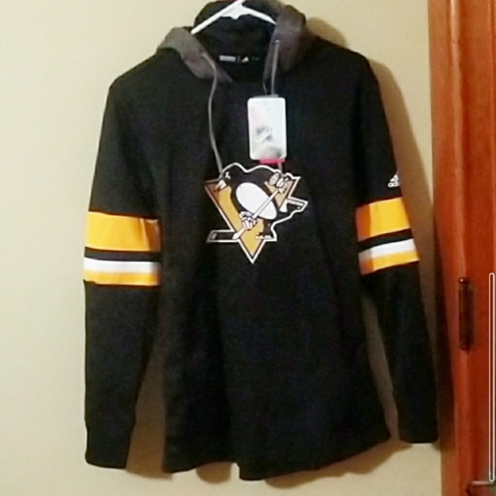 NWT Adidas NHL Penguins Hoodie Size Large